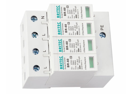 Three Phase 60ka AC Power Type 2 Surge Protector Lightning Arrester