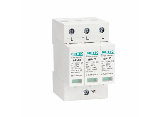 AC 275V 10kA 20kA Surge Protective Device with DIN Rail Installation for Power Surge Protection