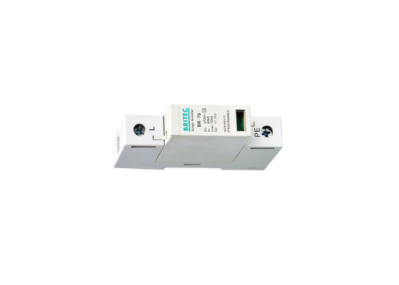 Single Pole Pluggable Type 2 Surge Protection Device 70kA Max Discharge Current