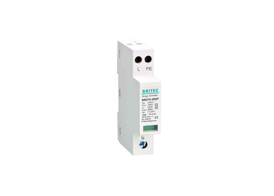 Low - Voltage Single Phase Spd Surge Protection Device Uoc 10kV DIN Rail Surge Arrester