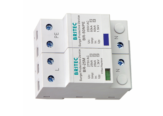 AC Lightning Power SPD Surge Suppressor 25KA 1.5KV 1P + NPE B + C Series