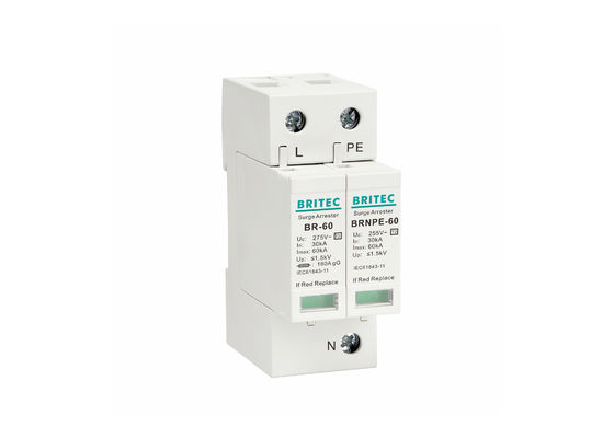 BR-60 1+1 Type 2 Surge Protector Lightning Protection Device 60KA Class C