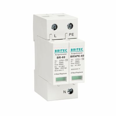 BR275-60 2P 2P ac SPD 60kA Single Phase Surge Arrester surge Protection Device