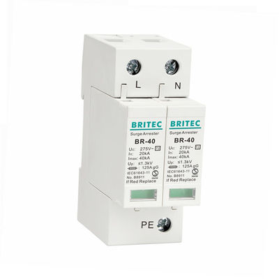 BR-40 4P 40kA Surge Protection Device with 4 Poles Protection and 25ns Fast Response Time