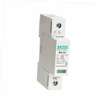 BR-40 4P 40kA Surge Protection Device with 4 Poles Protection and 25ns Fast Response Time