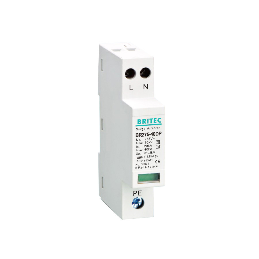 BR-40DP 2P Electric Surge Protective Device Type 3 Spd 275V 40kA ...