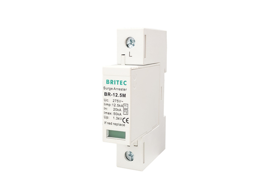Iimp 12.5 KA 1P Low Voltage SPD T1 + T2 Class I + II Surge Protective Device