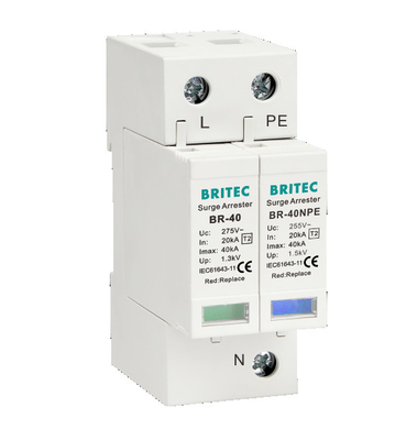 BR-40 1P+1 AC SPD Type 2 Surge Protection Device Arrester 40kA Singel Phase spd