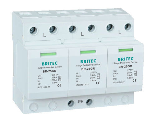 BR-25GR 3P Lightening Protector Surge Absorber Spd Type 1 Surge Protective Device