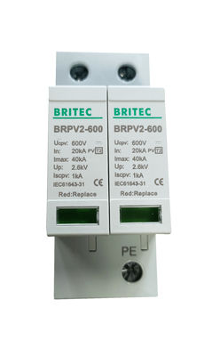 600V Type 2 / Class II PV Surge Arrester with Thermoplastic Material for Lightning Protection