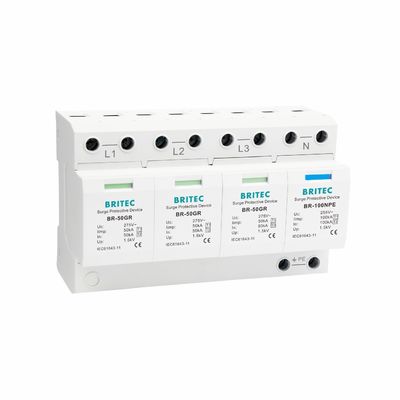BRITEC BR-50GR 3P+1 Type 1 Surge Protection Device with 50kA Capacity and Pluggable Structure