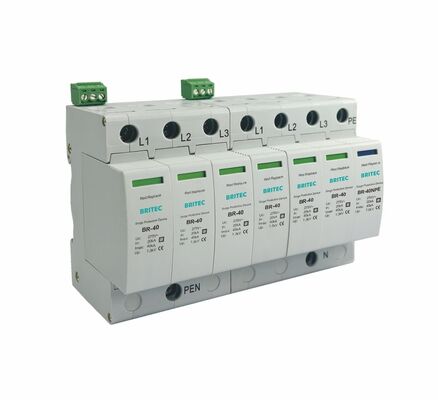 BR-40 275 6+1 Type 2 Surge Protector275V din rail lightning arrester 3 phase spd