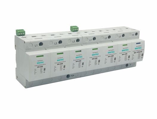 BR-25M 275 6+1 Type 1+2 Surge Protective Device with 25kA Protection and Thermoplastic UL94-V0 Enclosure