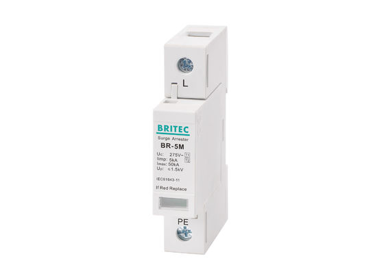 275V AC 5kA Iimp T1+T2 Surge Protector and Surge Arrester for Low Voltage Systems