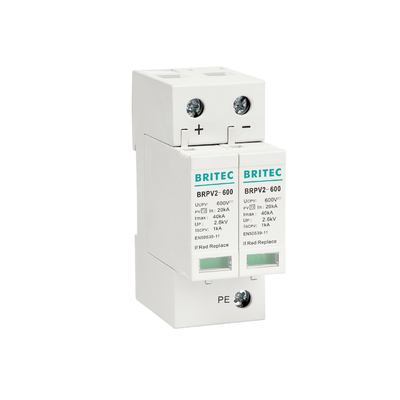 BRPV2-600 2 Mod 600V Photovoltaic PV Spd DC Surge Protective Device solar spd dc 600v pv surge arrester solar voltage suppression
