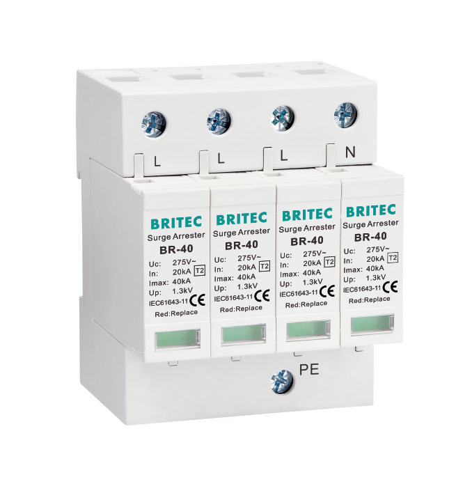 BR40 4P 20kA 200kA Surge Protection Device surge Arresters Spd